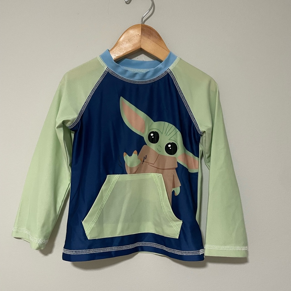 Kids' Green and Blue Long Sleeve Star Wars rashgaurd